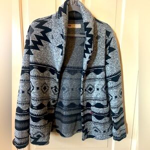 Levi’s sweater jacket southwestern western print shawl open cardigan S